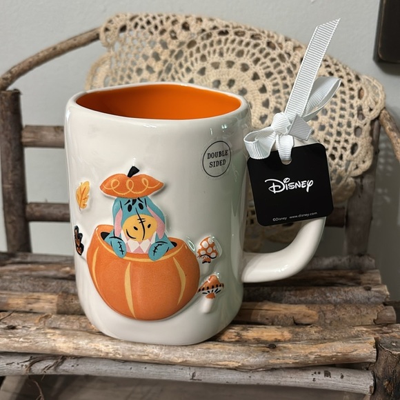 RAE DUNN Disney EEYORE of WINNIE THE POOH TRICK OR TREAT Pumpkin Mug NEW 2025 - Picture 2 of 9